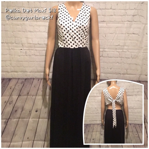 Dresses & Skirts - 3/$30 NWOT Polka Dot Maxi Dress, XL & XXL